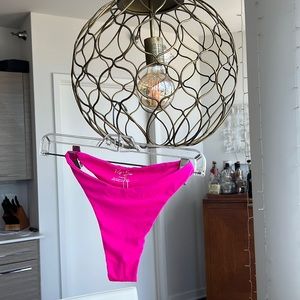 Hudson magenta pink thong bikini bottom. Riot Swim